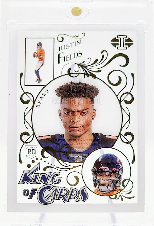 Justin Fields 2021 Panini Illusions KING OF CARDS RC KC-14 Chicago Bears