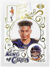 Load image into Gallery viewer, Justin Fields 2021 Panini Illusions KING OF CARDS RC KC-14 Chicago Bears
