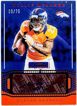 Load image into Gallery viewer, 2019 Panini Chronicles Signature Series /75 Willis McGahee #SS17 Auto
