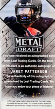 Load image into Gallery viewer, 2021 Leaf Metal Draft Auto Portrait Rainbow Silver Orange 4/7 Jaret Patterson Rookie #PA-JP1

