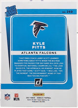 Load image into Gallery viewer, 2021 Panini Donruss Kyle Pitts #260 Rated Rookie Blue Press Proof Falcons
