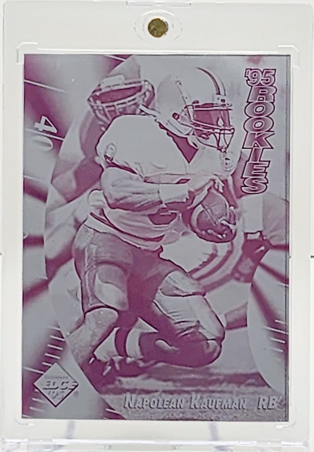 1995 Collector's Edge Rookies Napolean Kaufman Print Plate 18 Rookie RC 1/1