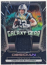 将图片加载到图库查看器，2020 Panini Obsidian Patch Galaxy Gear 28/100 Christian McCaffrey #GG28
