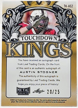 Load image into Gallery viewer, 2022 Leaf Metal Draft Touchdown Kings Blue Shimmer /25 Austin Stogner Auto #TK-AS2
