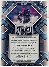 Load image into Gallery viewer, 2022 Leaf Metal Draft Silver Crystals /25 Erik Ezukanma #BA-EE2 Rookie Auto RC

