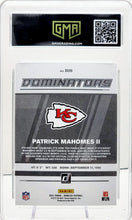 Load image into Gallery viewer, 2021 Panini Donruss Dominators #20 Patrick Mahomes II Kansas City Chiefs GMA 10 GEM Mint
