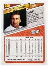 Load image into Gallery viewer, 1993 Topps Joe Montana #200 Kansas City Chiefs
