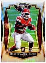 Load image into Gallery viewer, Clyde Edwards-Helaire 2020 Panini Select Premier Silver Prizm Rookie #154 Chiefs
