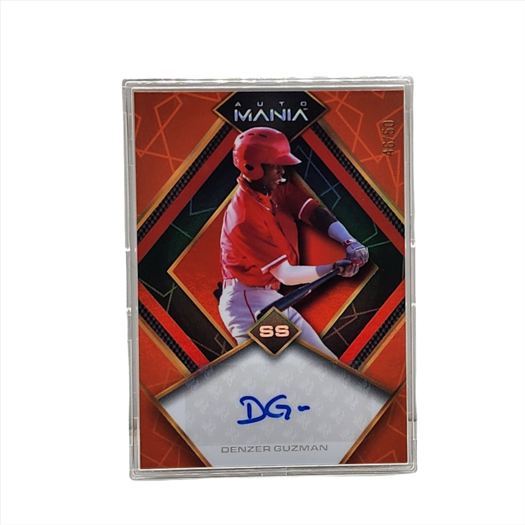 2023 Wild Card Auto Mania 46/50 Denzer Guzman #AM-D12 Angels