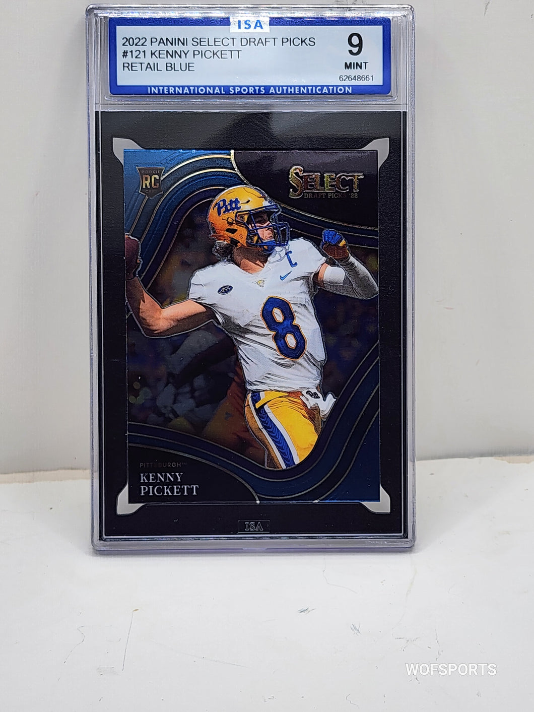 2022 Panini Select Draft Pick Retail Blue Rookie Kenny Pickett #121 ISA Mint 9