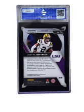 Load image into Gallery viewer, 2021 Panini Prizm Pick Orange Ice Prizm JUSTIN JEFFERSON #56 LSU ISA Mint 9
