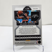 تحميل الصورة إلى عارض المعرض، 2021-22 Panini Prizm Choice Blue Yellow &amp; Green Prizm Keldon Johnson #210 San Antonio Spurs
