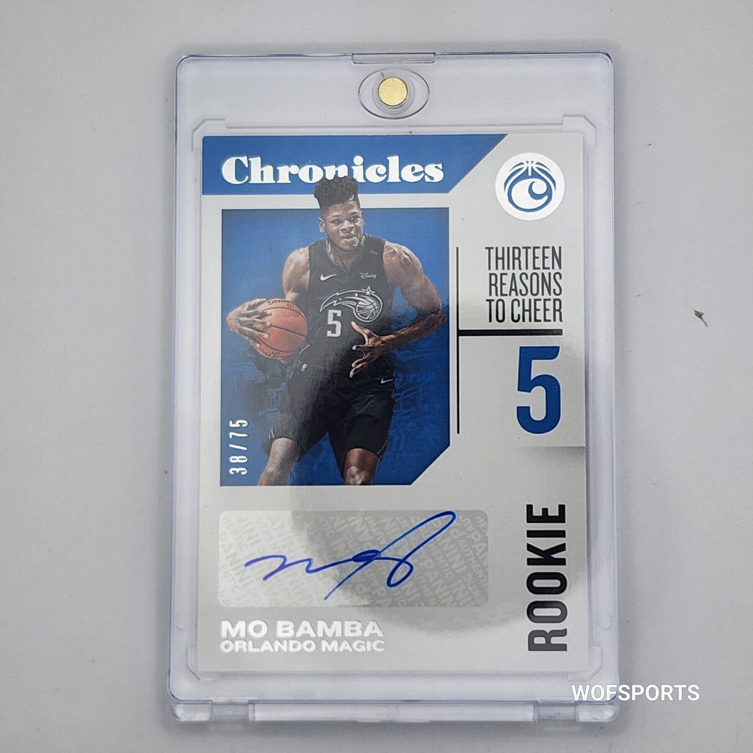 2018-19 Panini Chronicles Signatures 38/75 Mo Bamba RC-MBB Rookie Auto