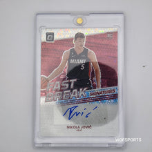 تحميل الصورة إلى عارض المعرض، 2022-23 Donruss Auto Dico Optic Fast Breaks Nikola Jovic #FBS-NKJ Miami Heat
