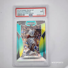 Load image into Gallery viewer, 2019 Panini Prizm Draft Picks Green/Yellow Prizm /249 Zion Williamson #1 PSA 9 Mint
