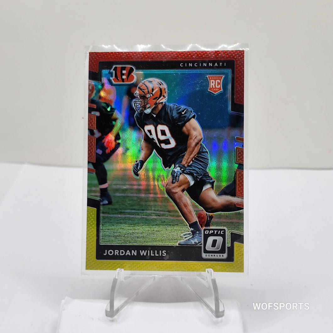 2017 Optic Jordan Willis Rookie RC Red And Yellow Variant Bengals RC #133