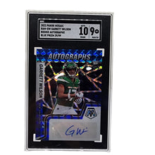 Load image into Gallery viewer, 2022 Panini Mosaic Auto Blue Prizm 29/99 Garrett Wilson #RAM-GW SGC 10/9
