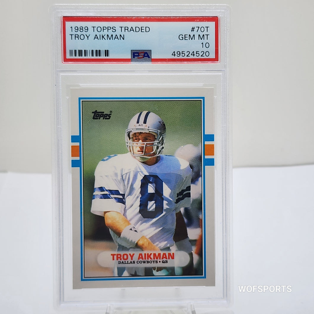 1989 Topps Traded Troy Aikman #70 PSA 10 Gem Mint