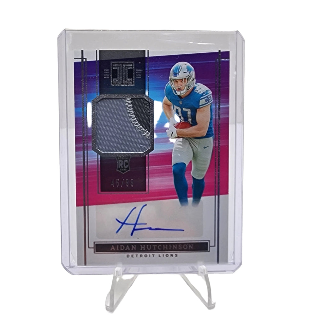 2022 Panini Impeccable Rookie Patch / 99 Aidan Hutchinson RC Detroit Lions #RPA-AHU