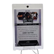 Load image into Gallery viewer, 2021 Leaf Metal Draft Blue Rookie Auto Corey Sutton BA-CS1 - Detroit Lions
