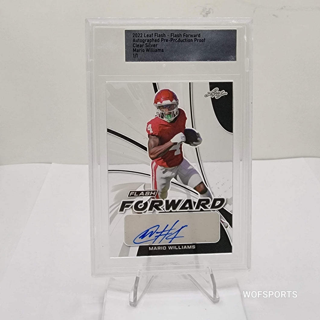 2021 Leaf Metal Flash Forward Auto Pre-Production Proof Clear Silver Mario Williams 1/1