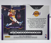 Load image into Gallery viewer, 2021 Prizm Prizm Silver Lebron James #1 LA Lakers
