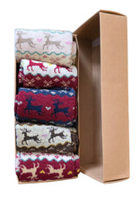 将图片加载到图库查看器，JOYCA &amp; CO. 5 Pairs Womens Multicolor Fashion Warm Wool Cotton Thick Winter Crew Socks
