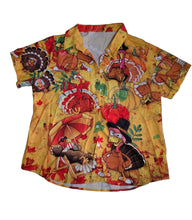 Load image into Gallery viewer, Happy Thanksgiving Turkey Shirt Women Size Large

