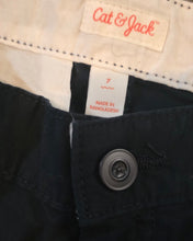 تحميل الصورة إلى عارض المعرض، Cat &amp; Jack Boys&#39; Flat Front &quot;At the Knee&quot; Chino Shorts Dark Navy Size 7 &amp; 16 NWT
