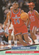 Load image into Gallery viewer, 1992-93 Fleer Ultra A.J. English #187 Washington Bullets
