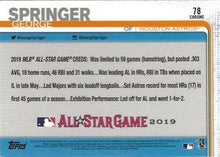 Load image into Gallery viewer, 2019 Topps Chrome Update Pink Refractor George Springer ASG #78 Houston Astros
