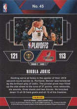 Load image into Gallery viewer, 2019-20 Panini NBA Hoops Road to the Finals Second Round 197/999 Nikola Jokic #45
