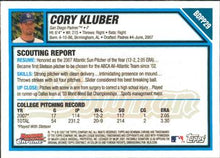 Load image into Gallery viewer, 2007 Bowman Draft Picks &amp; Prospects 1st Bowman Cory Kluber #BDPP29 San Diego Padres

