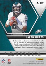 Load image into Gallery viewer, 2020 Panini Mosaic Jalen Hurts Rookie RC #222 Philadelphia Eagles
