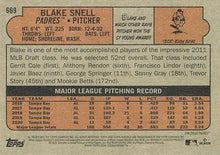 Load image into Gallery viewer, 2021 Topps Heritage Blake Snell #669 San Diego Padres
