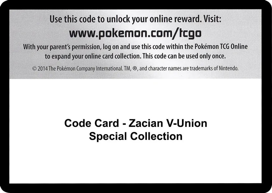 Code Card - Zacian V-UNION Special Collection - SWSH07: Evolving Skies (SWSH07)