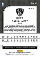 Load image into Gallery viewer, 2019-20 Hoops Premium Stock Caris LeVert Silver Prizm #15 Brooklyn Nets

