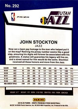 Load image into Gallery viewer, 2019-22 Hoops Premium Stock John Stockton Tribute Silver Prizm #292 Utah Jazz
