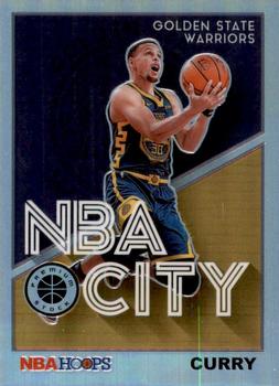 STEPHEN CURRY 2019/20 HOOPS PREMIUM STOCK #2 NBA CITY SILVER HOLO PRIZM