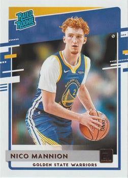 2020-21 Panini Donruss Rated Rookies Nico Mannion #245 Golden State Warriors