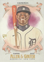 Load image into Gallery viewer, 2021 Topps Allen &amp; Ginter&#39;s Daz Cameron Rookie #105 Detroit Tigers
