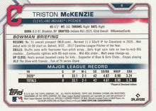 Load image into Gallery viewer, 2021 Bowman Chrome Triston McKenzie #6 Guardians
