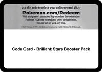 Code Card - Brilliant Stars Booster Pack - Brilliant Stars - Bulk of 49
