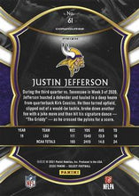 Load image into Gallery viewer, 2020 Panini Select Silver Prizm Justin Jefferson #61  Minnesota Vikings
