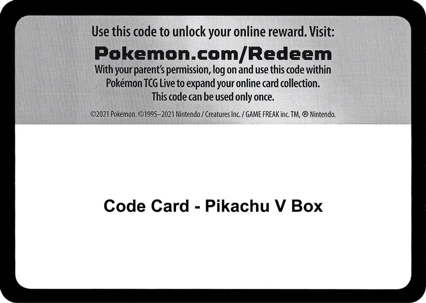 Code Card - Pikachu V Box - Miscellaneous Cards & Products (MCAP)