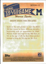 Load image into Gallery viewer, 2010 Topps More Tales of the Game #MTOG-11 &quot;Spahn Spans The Decades&quot;
