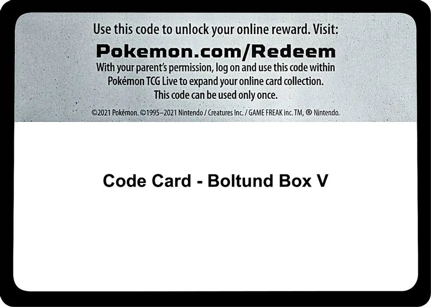 Code Card - Boltund Box V - Miscellaneous Cards & Products (MCAP)