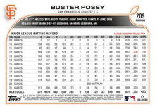 Load image into Gallery viewer, 2022 Topps Buster Posey #209 San Francisco Giants
