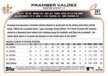 Load image into Gallery viewer, 2022 Topps Framber Valdez #HOU-10 Houston Astros
