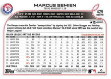 Load image into Gallery viewer, 2022 Topps Marcus Semien #429 Texas Rangers
